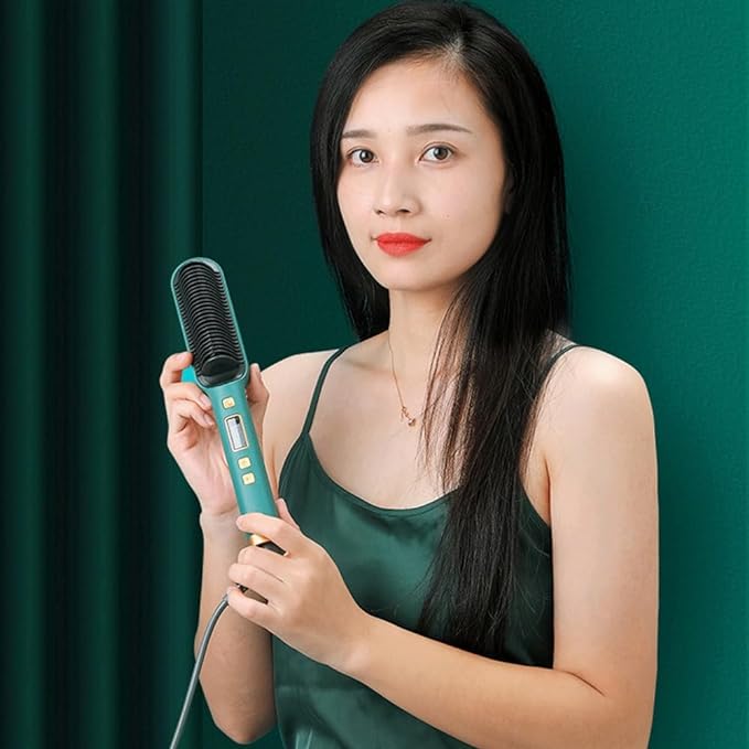 Amarah-Fast Heating Hair Straightener Comb-Anti-Frizz Styling Brush